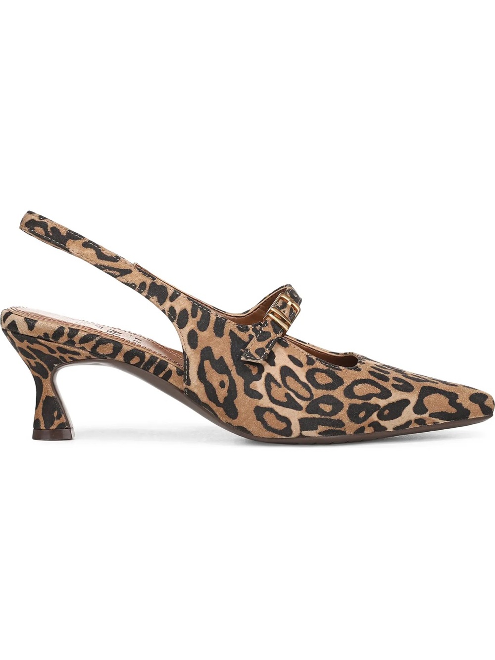 Naturalizer Leopard-Print Slingback Mary Jane Kitten Heel in Tan and Black - Picture 3 of 7